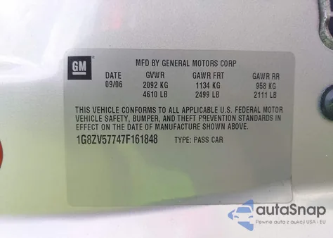 2007 Saturn Aura Xr из США, поврежденный, VIN 1G8ZV57747F161848